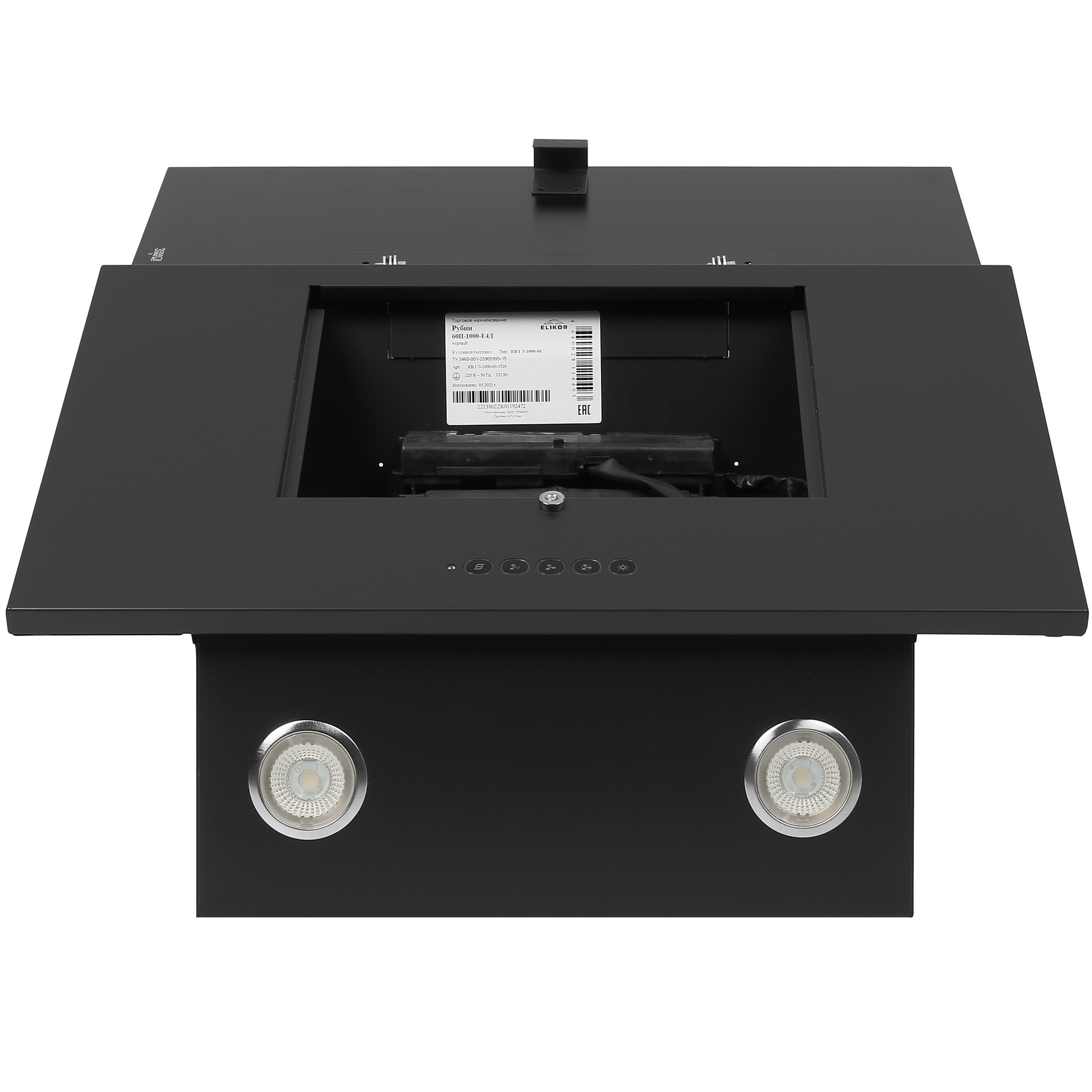 9978133 Вытяжка наклонная ELIKOR Рубин 60П-1000-Е4Д черный/черный STDN-0148034 - Вид №8