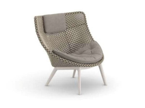 Садовое кресло из синтетического волокна с высокой спинкой