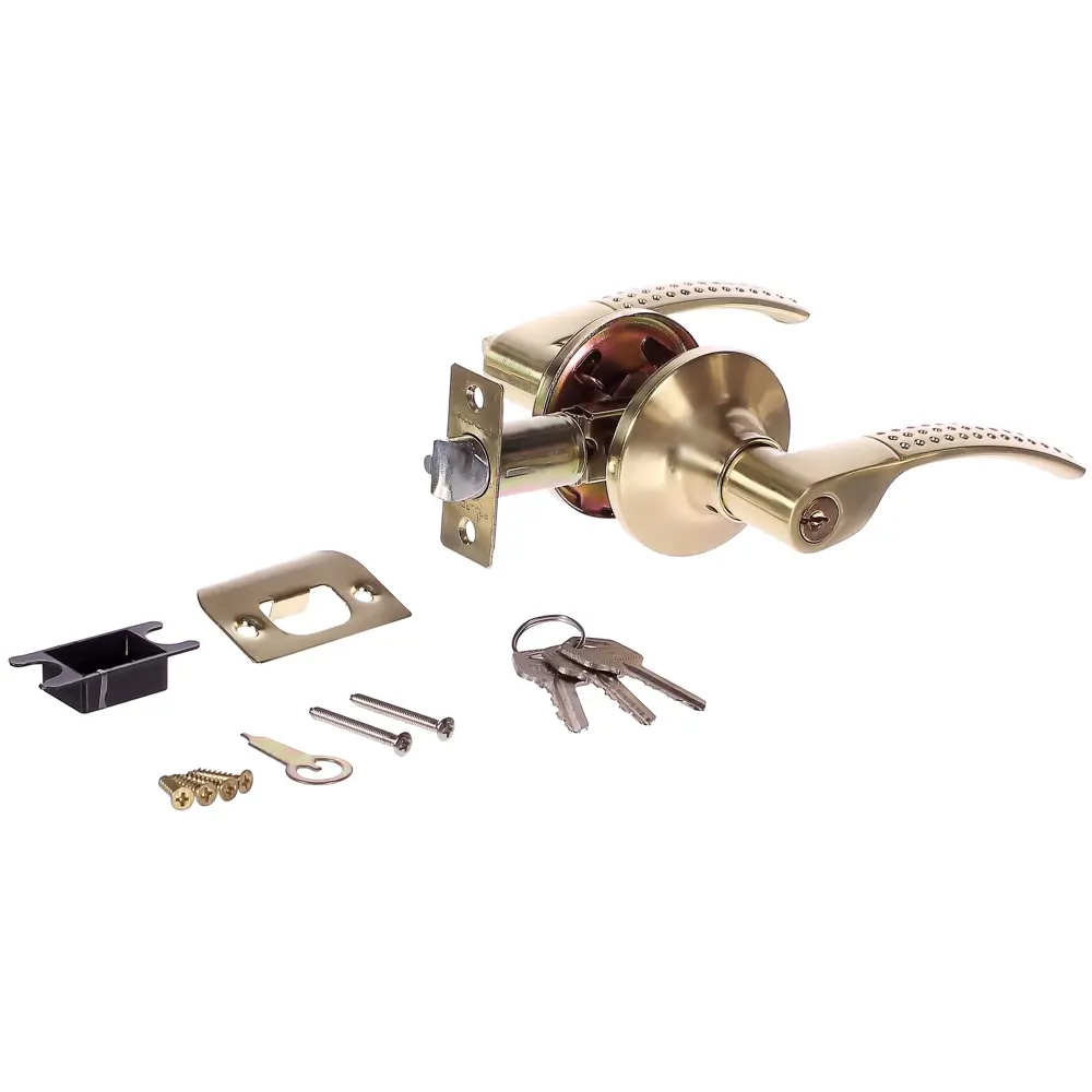 Ручка-защёлка Palladium 3903 SB ET, с ключом и фиксатором, ЦАМ, цвет матовая латунь STLM-2062604 - Вид №1