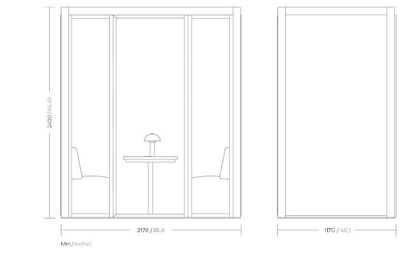 Акустическая офисная кабина со встроенным освещением Kettal Телефонная будка ARCH-00032526 - Вид №4