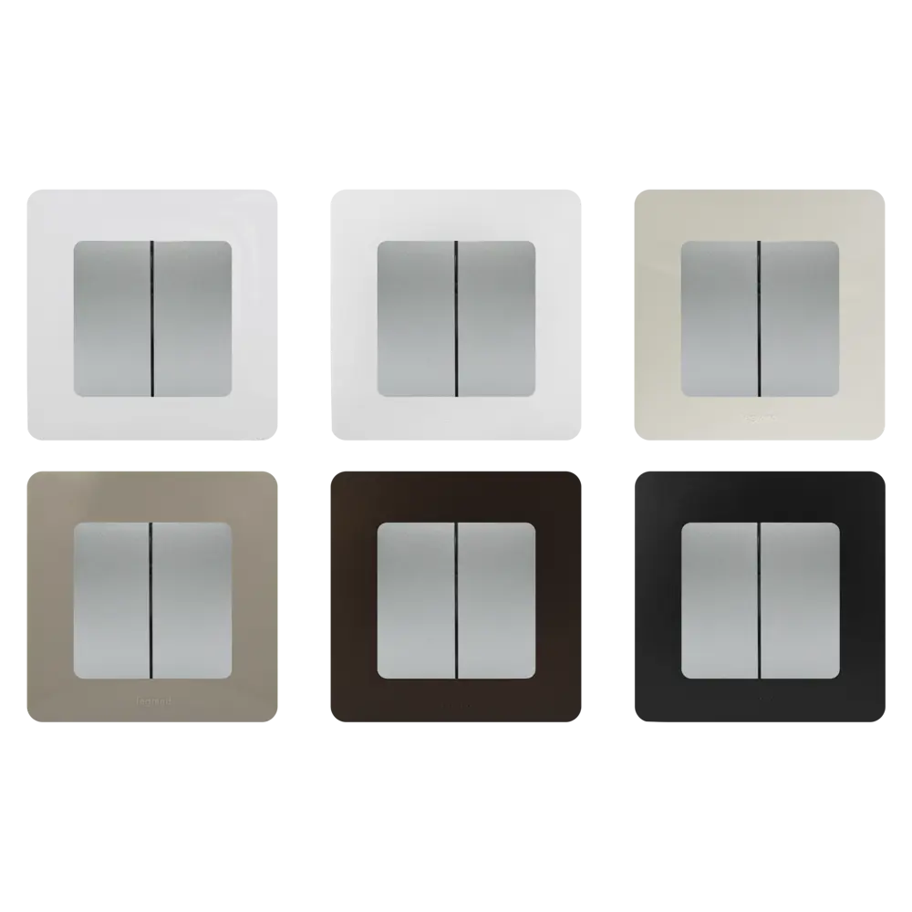 Legrand Etika: двухклавишный переключатель скрытого монтажа в алюминиевом исполнении 17356821 STLM-0008019 - Вид №1