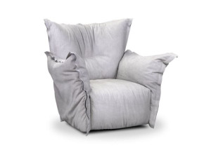 Кожаное кресло bergère с подлокотниками