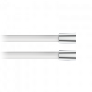 00050043 PREMIUM Гладкий шланг для душа 90 Белый-Inox GRB MIXERS