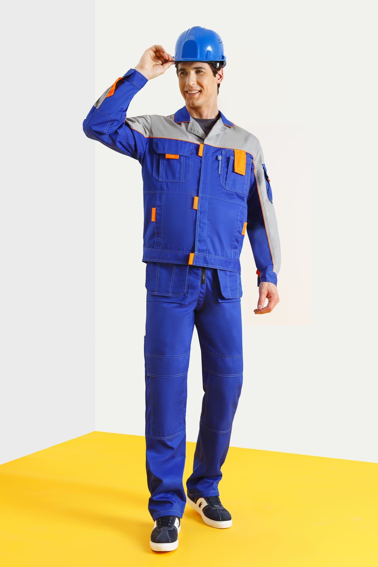 5039609 Костюм "Профессионал-2" василек-светло-серый  Летняя спецодежда  размер 72-74/206-212  - Вид №7