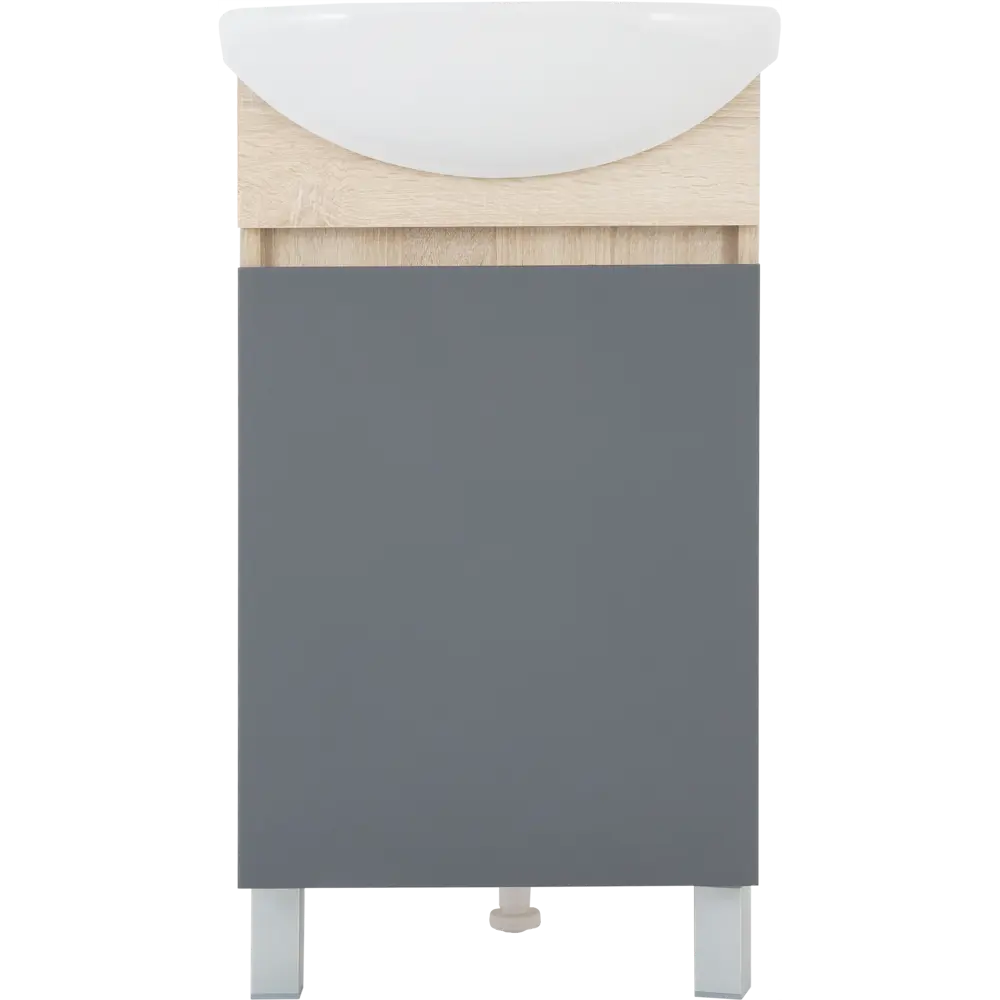 Тумба Santreyd Лайн для ванной под раковину 42 см, серый 89123917 Соло STLM-0078642