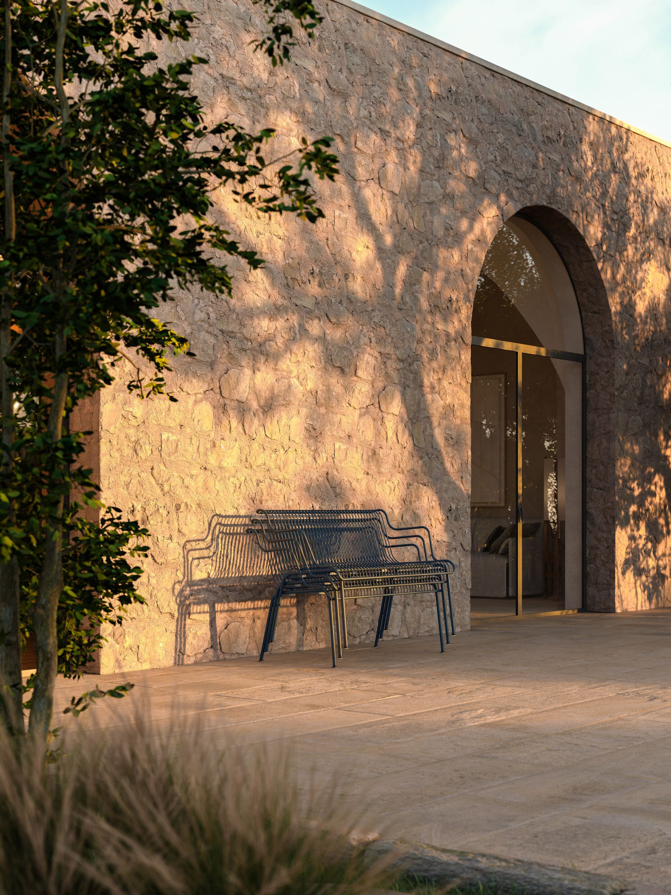 Стальная садовая скамейка со спинкой Magis Юг ARCH-00030671 - Вид №22