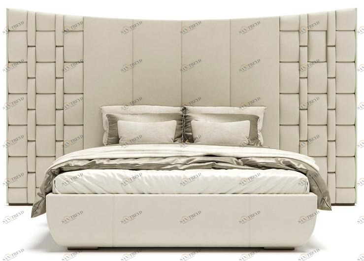 Capital Collection Кожаная кровать King size с мягким изголовьем Jubilee sun-id-1390604