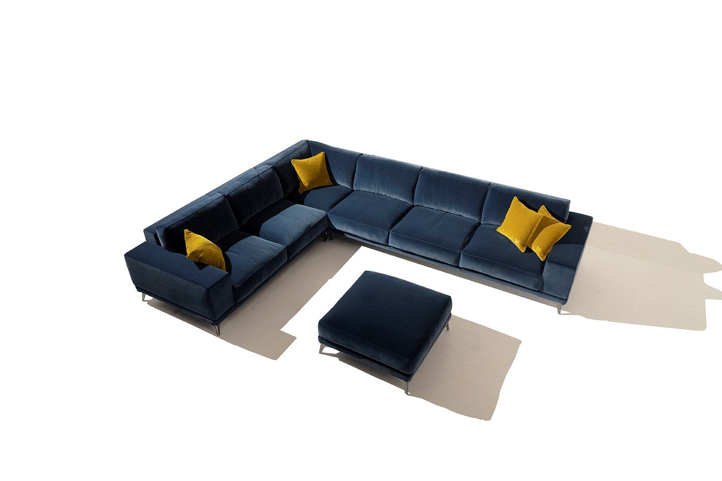 Бархатный угловой диван Mantellassi 1926 Tesla ARCH-00038994 - Вид №1