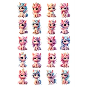 Наклейка Симфония Единорожки 30x20 см