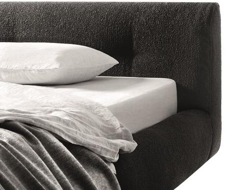 DE PADOVA Двуспальная кровать с обивкой из ткани Erei sun-id-1415629 - Вид №1