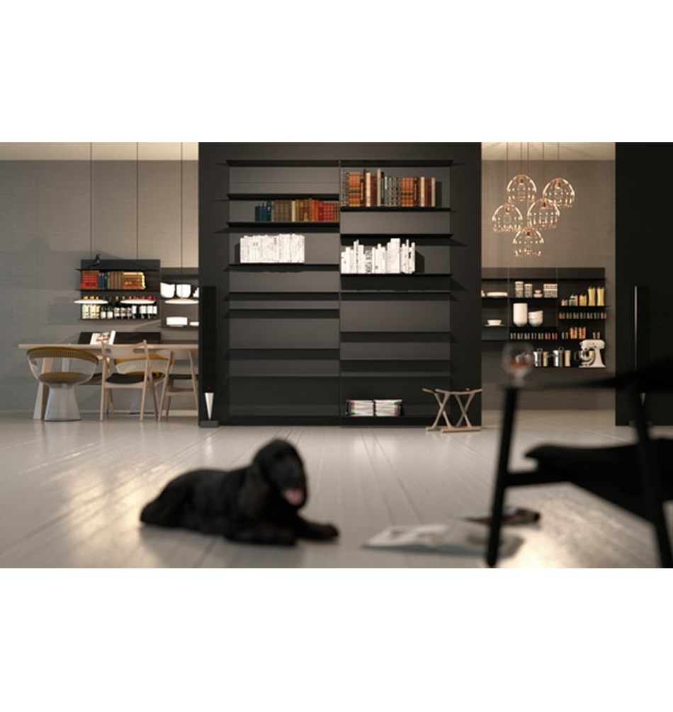 FROST Полка 4032 35x30x100cm » черная Алюминий Черный U4032-B  - Вид №5