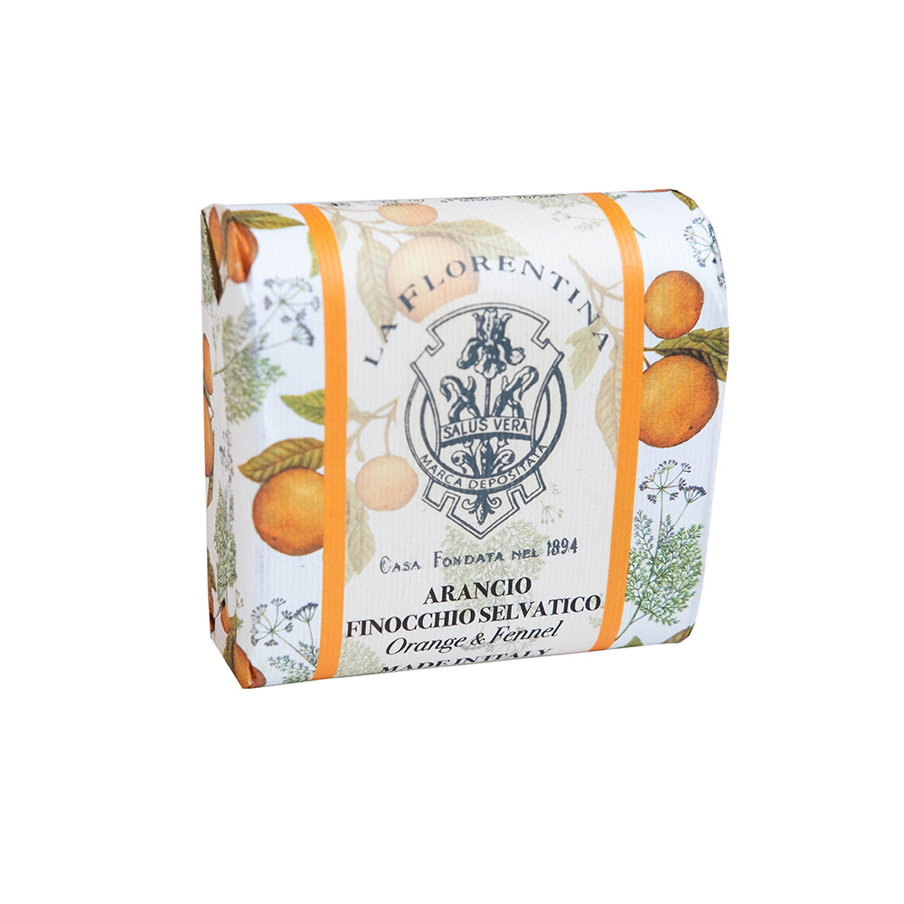 245000 Туалетное мыло коллекция Фруктовые сады Апельсин и Дикий Фенхель La Florentina 