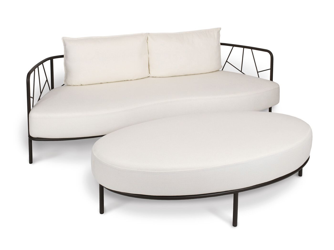 Из нержавеющей стали сад пуф FISCHER MÖBEL Aura ARCH-00024068 - Вид №1