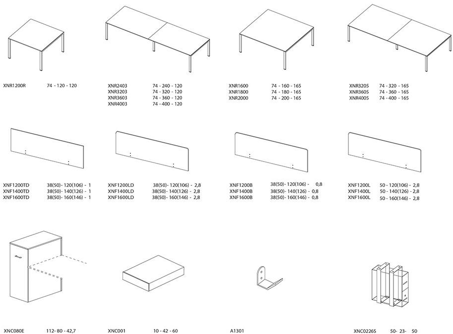 Ultom Квадратный стол для переговоров из меламина 6x3 sun-id-1451413 - Вид №2