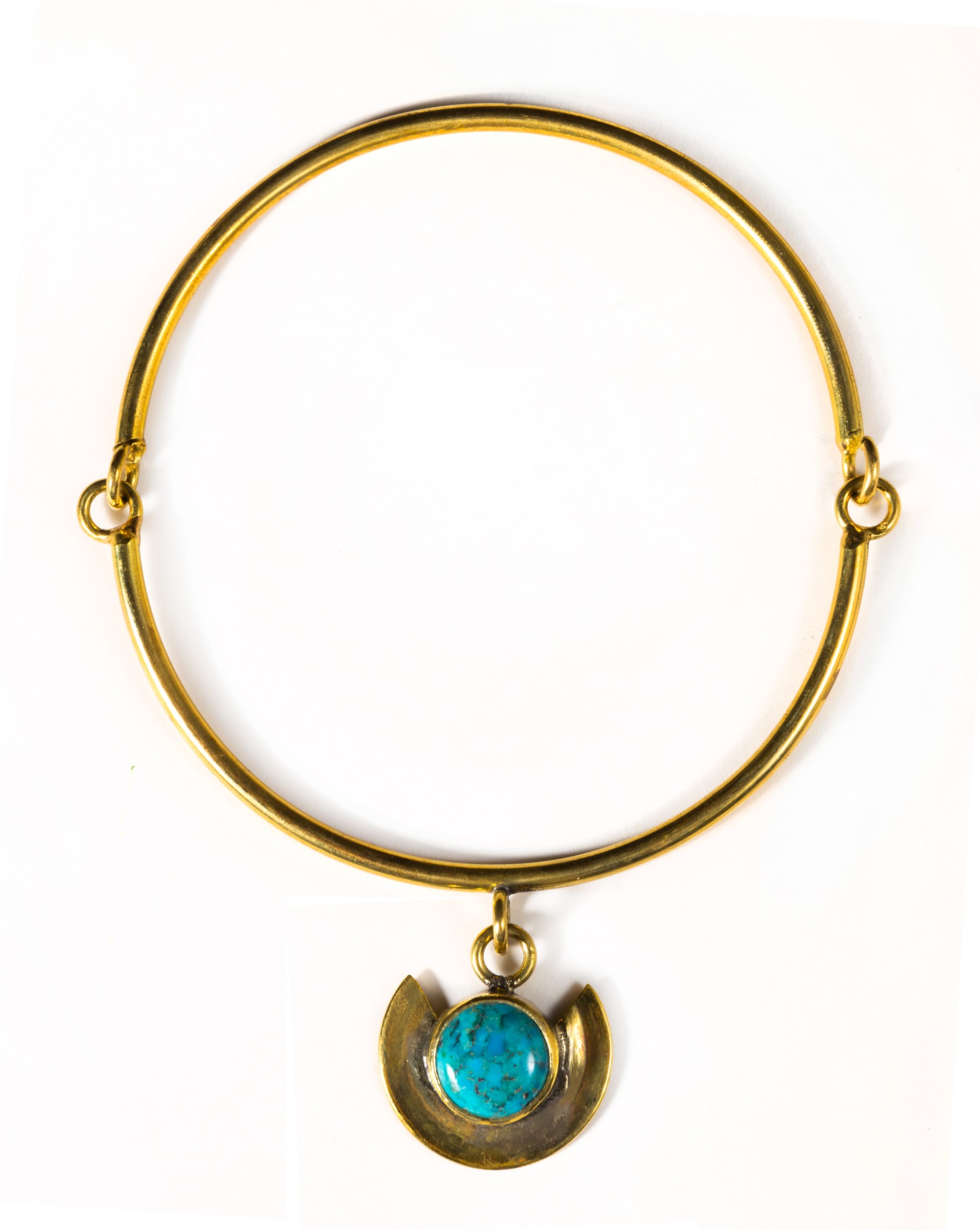 S62 Колье, латунь, бирюза Arisztid Szendy Santreyd 