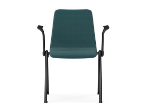 Штабелируемый тканевый мягкий стул для конференций с подлокотниками