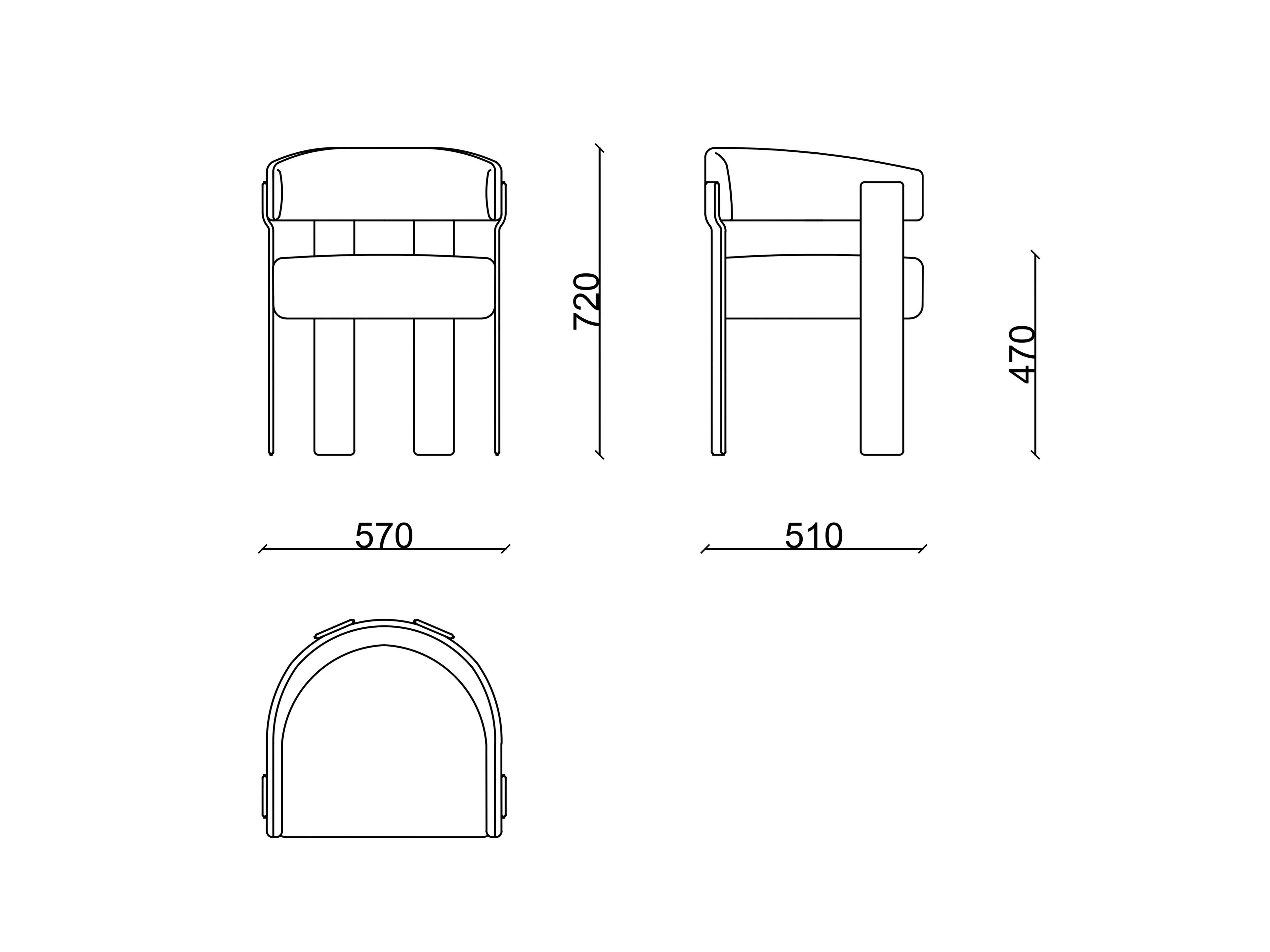 Мягкий стул с подлокотниками RIVATELIER CARILLON ARCH-00075244 - Вид №4