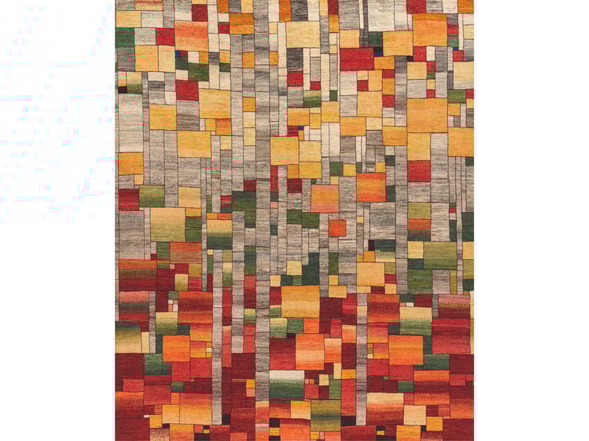 Шерстяной прямоугольный клетчатый ковер Zollanvari Stained-Glass-Designer ARCH-00080299