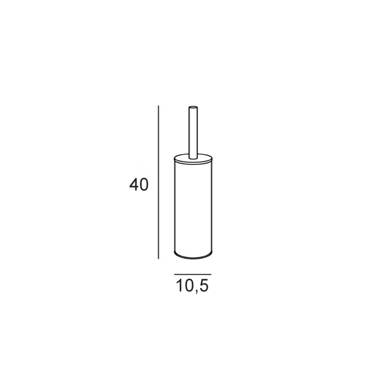 GIP301 Щетка для унитаза со стоячей трубкой, с крышкой, полированная сталь Merida  - Вид №1