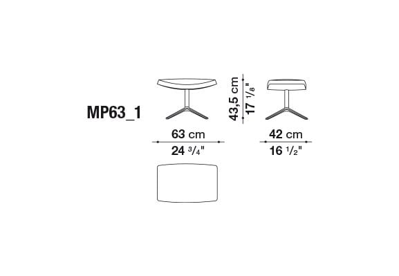 Вращающееся кресло с высокой спинкой B&B Italia ARCH-00145094 - Вид №5