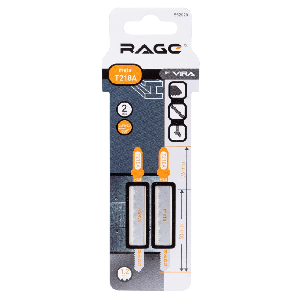 Пилка для электролобзика по стали Rage T218A чистый рез, 2 шт STLM-2171622 - Вид №6