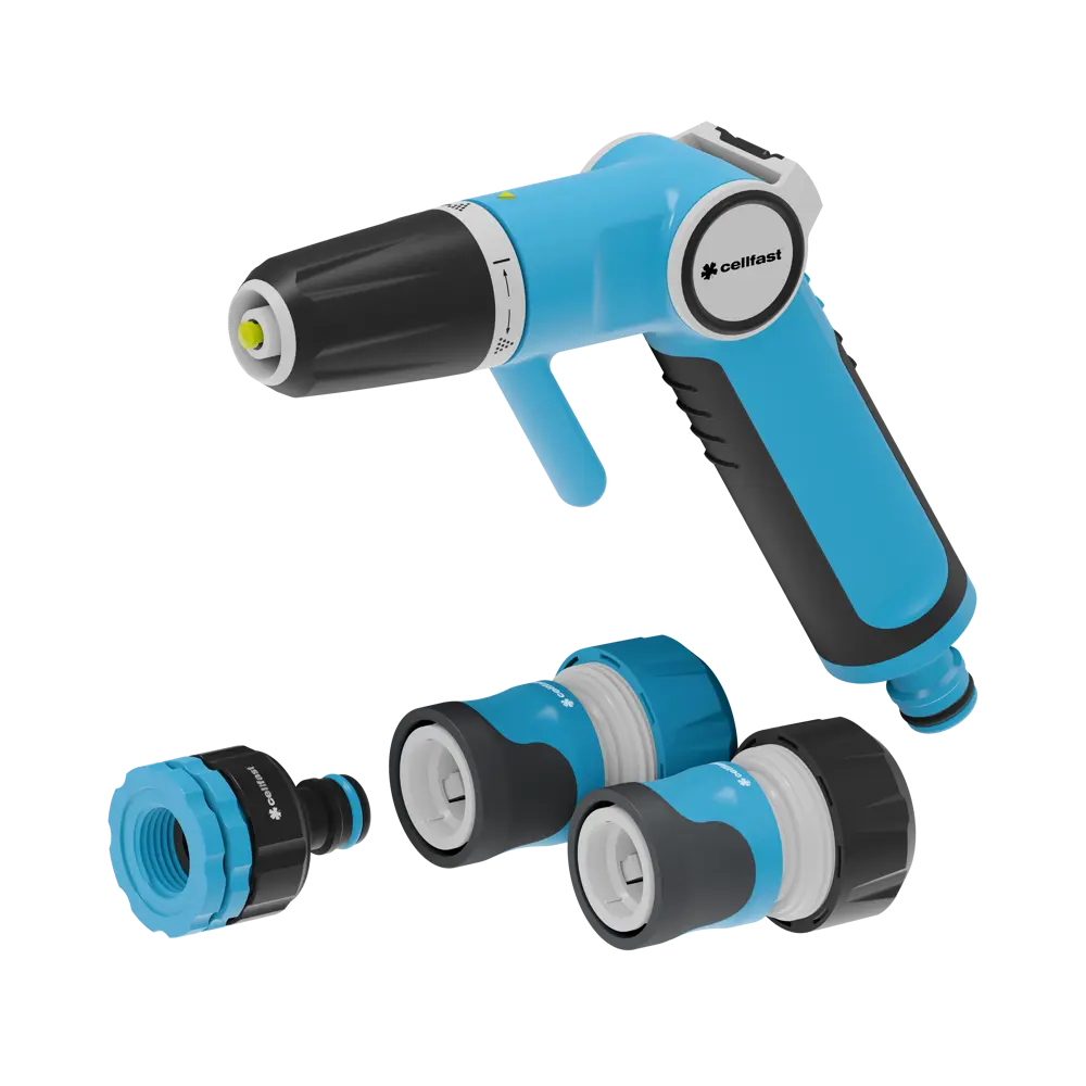 Набор Пистолет для полива Cellfast Eco Plus с коннекторами 3/4" 2 режима STLM-2063092 - Вид №5
