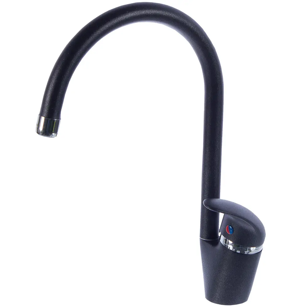 Смеситель для кухни Paini Sicily 31.5 см цвет чёрный гранит 18584323 STLM-2064235  - Вид №1
