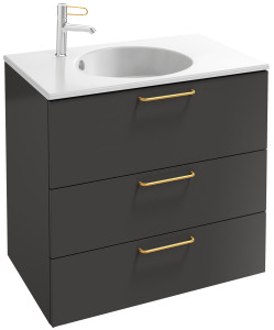 EB2532-R8-E52 Тумба под столешницу 80 см, 3 ящика, золотая ручка JACOB DELAFON ODÉON RIVE GAUCHE