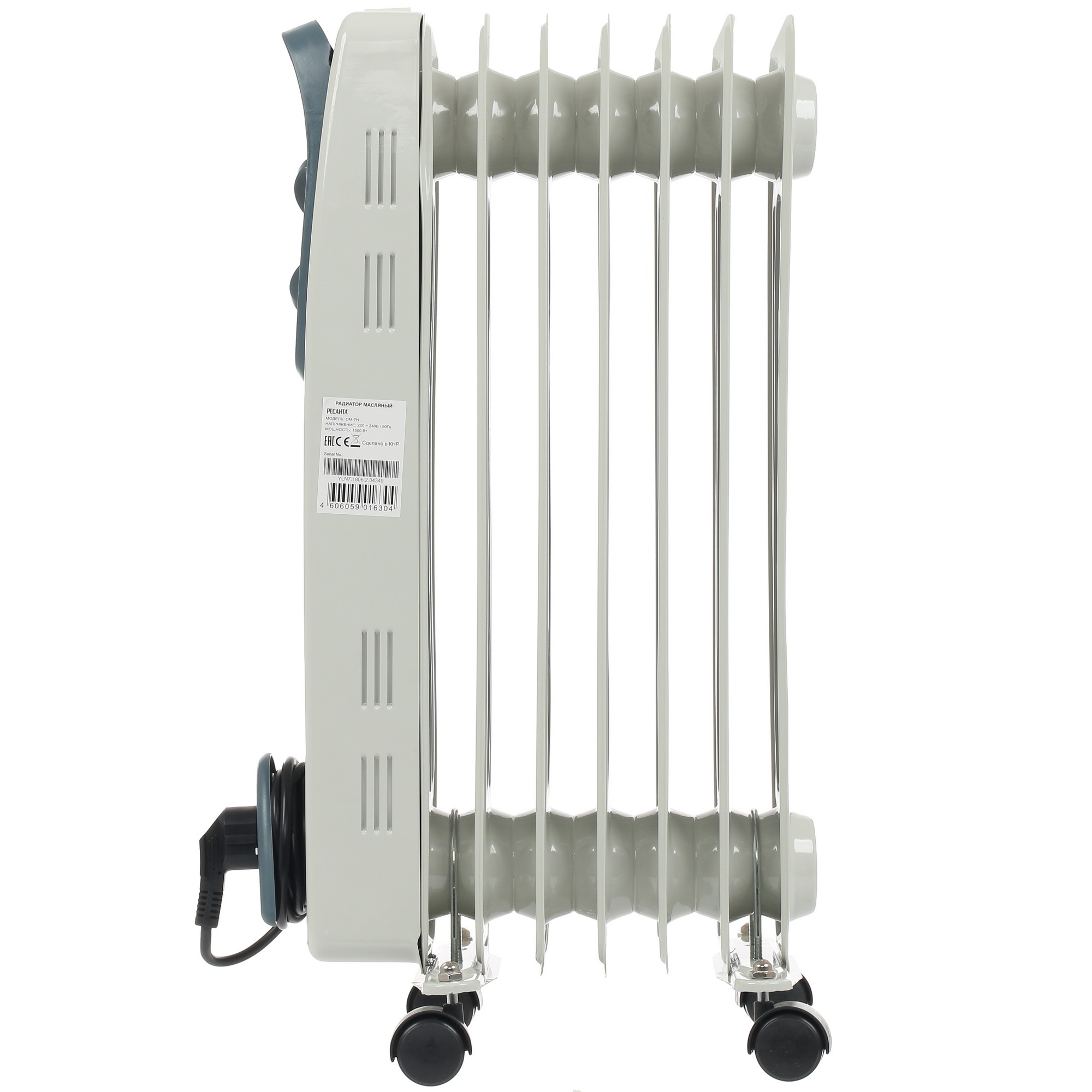 1076908 Масляный обогреватель Ресанта ОМ-7Н белый STDN-0089256 - Вид №2