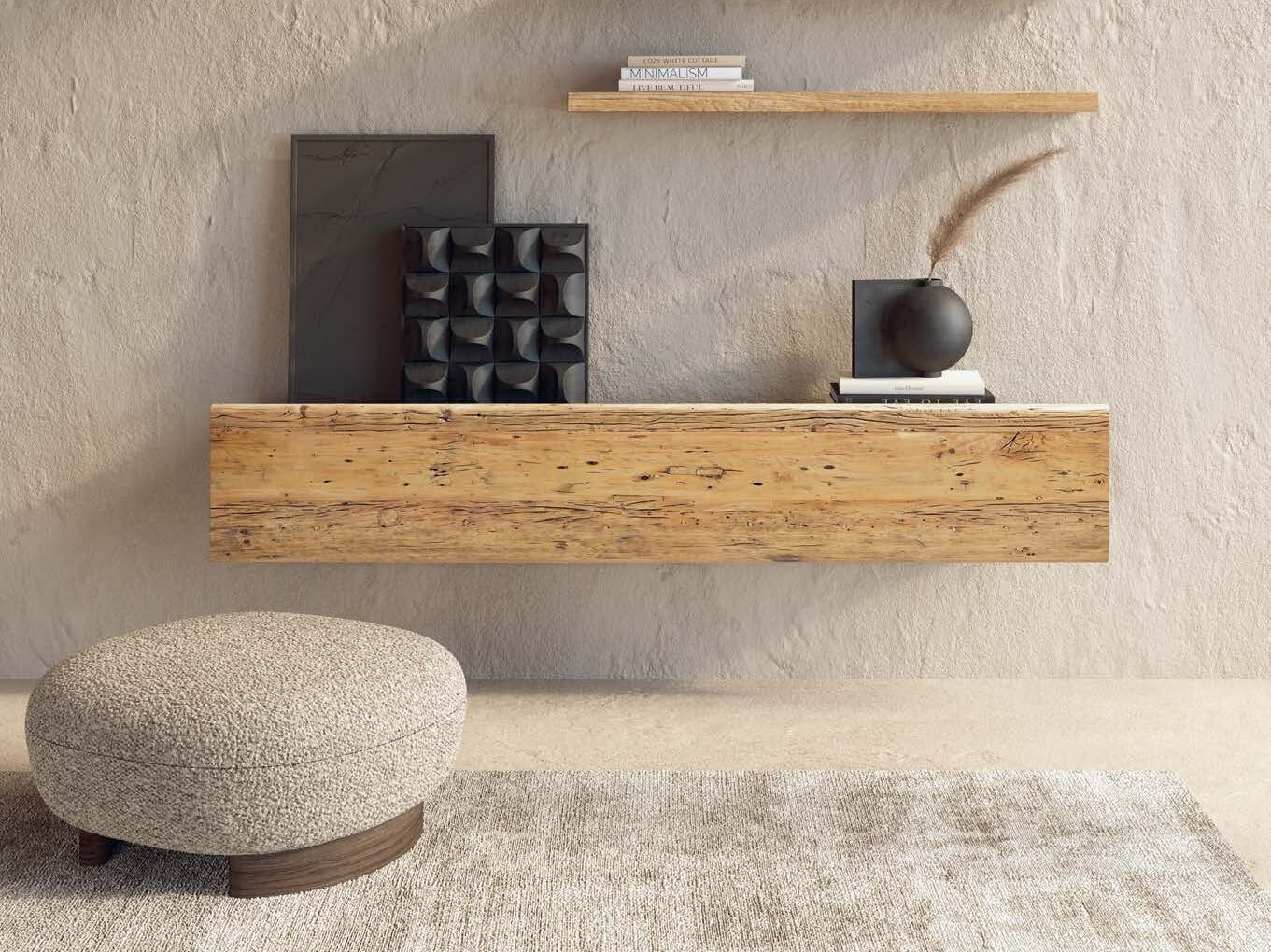 Деревянный подвесной шкаф для телевизора с откидной дверью Naturedesign Origin ARCH-00023753 - Вид №3