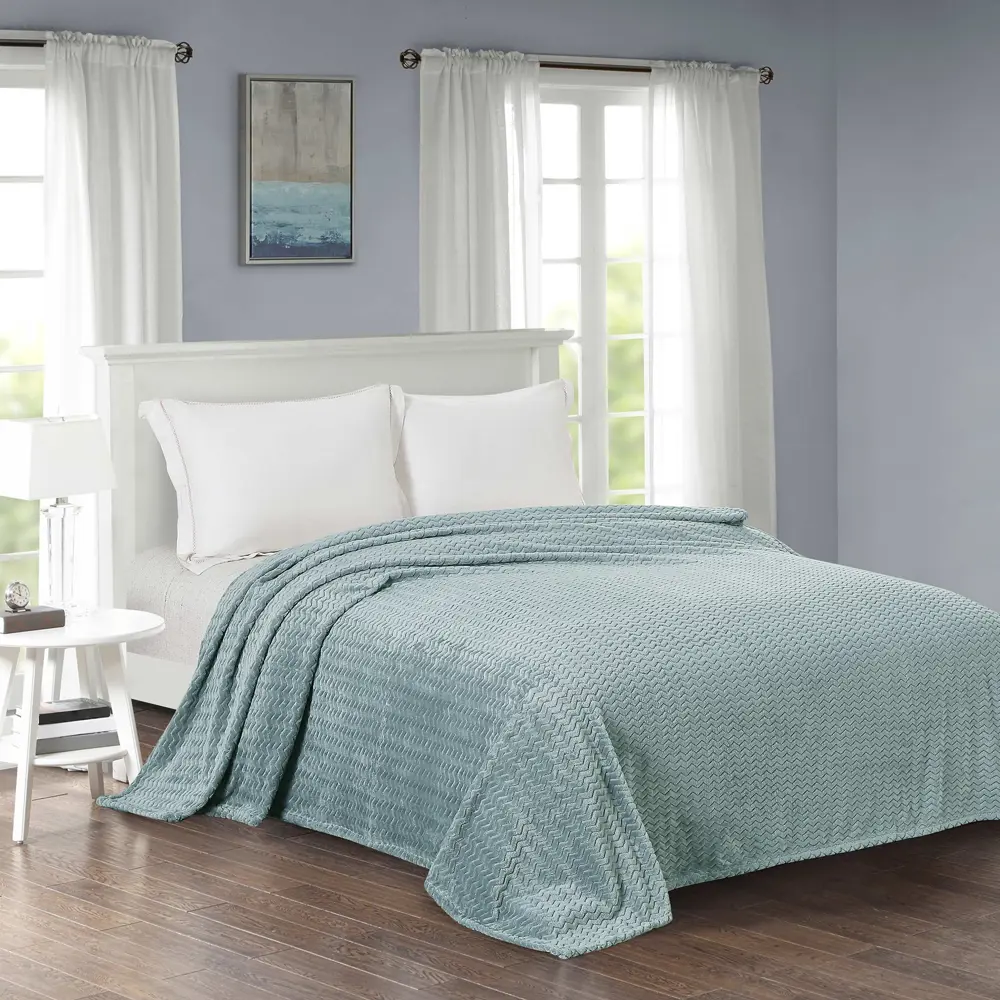 Плед Lebet 150х200 см велсофт цвет светло-голуб СТОЛИЦА ТЕКСТИЛЯ STLM-2195519 - Вид №4