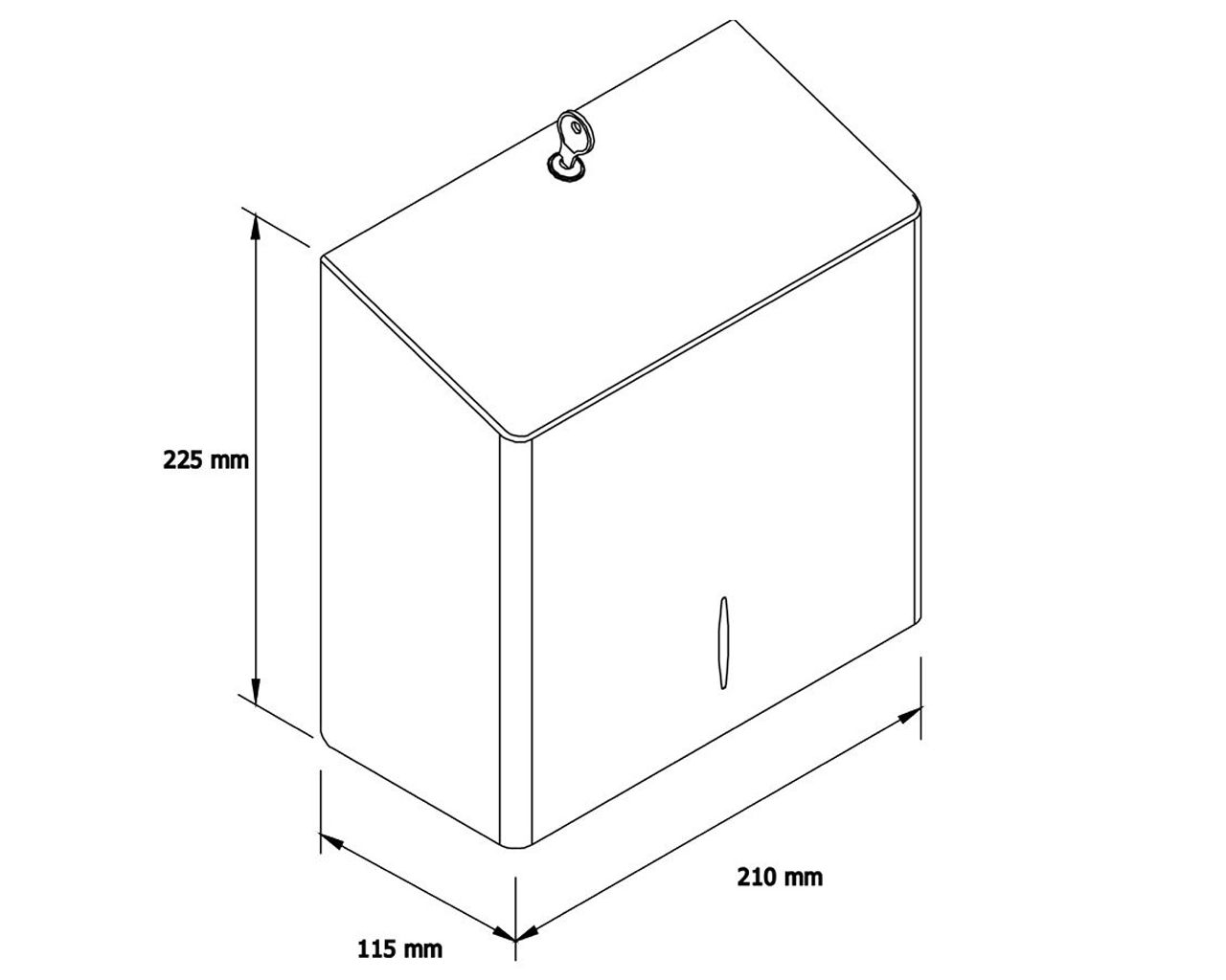 BSM203 Держатель рулона туалетной бумаги STELLA R10 ADVANCED MINI матовая сталь Merida  - Вид №1