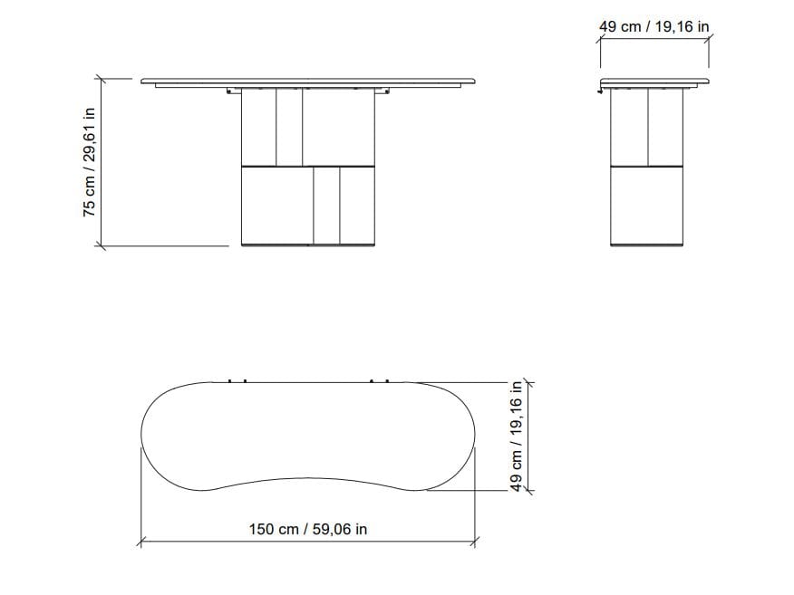 Мраморный консольный стол Morica Design TETRIS ARCH-00078124 - Вид №17