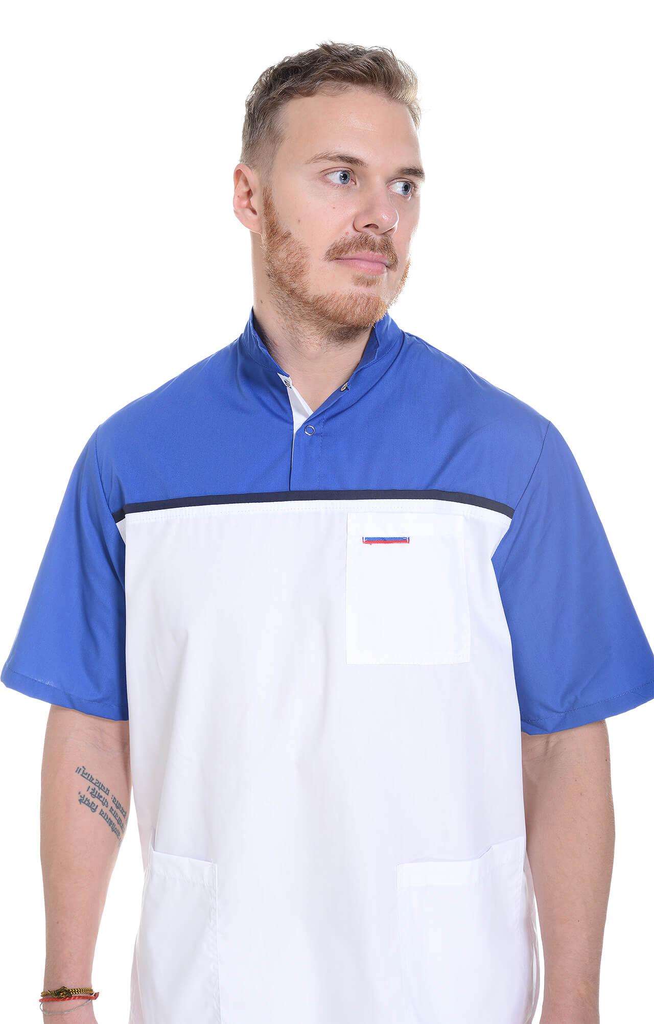 61945 Костюм "Лидер" белый василек  Медицинская одежда  размер 48-50/182-188 Спецодежда  - Вид №16