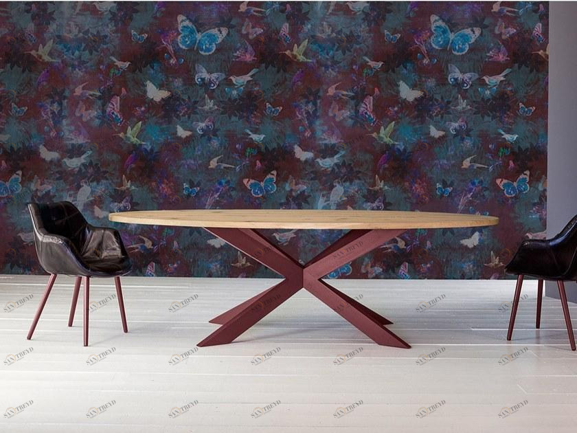 Devina Nais Овальный обеденный стол из массива дерева sun-id-1478464