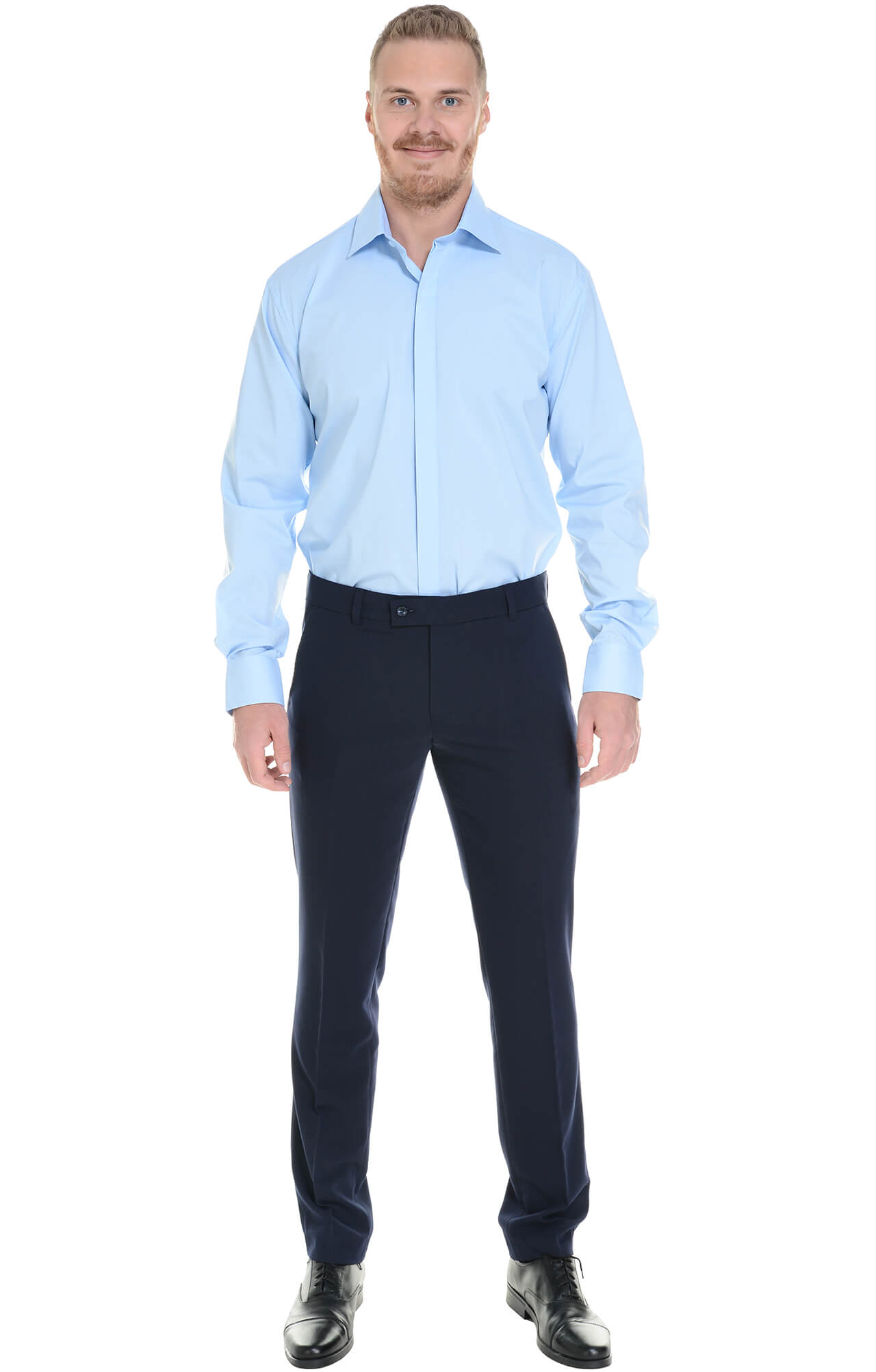 62427 Рубашка мужская  sky blue El-Risto  Корпоративная одежда  размер 40/176-182  - Вид №2