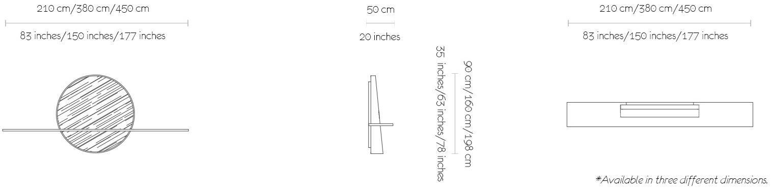 MORADA Деревянное зеркало с полкой Rondo Rondo mirco - Вид №3