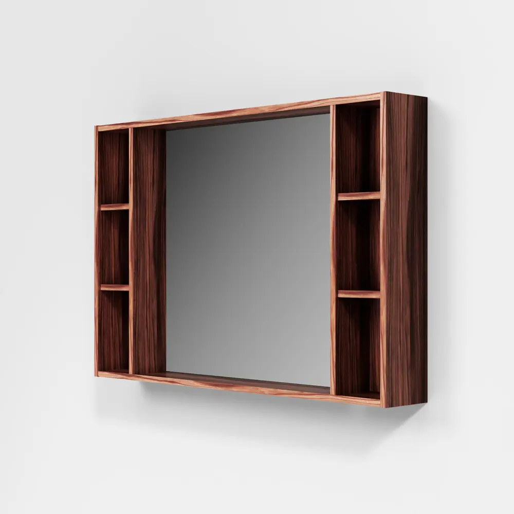 88698291 Зеркало для ванной AM.PM Stern с полкой 105x70 см цвет орех STLM-0994585 - Вид №3