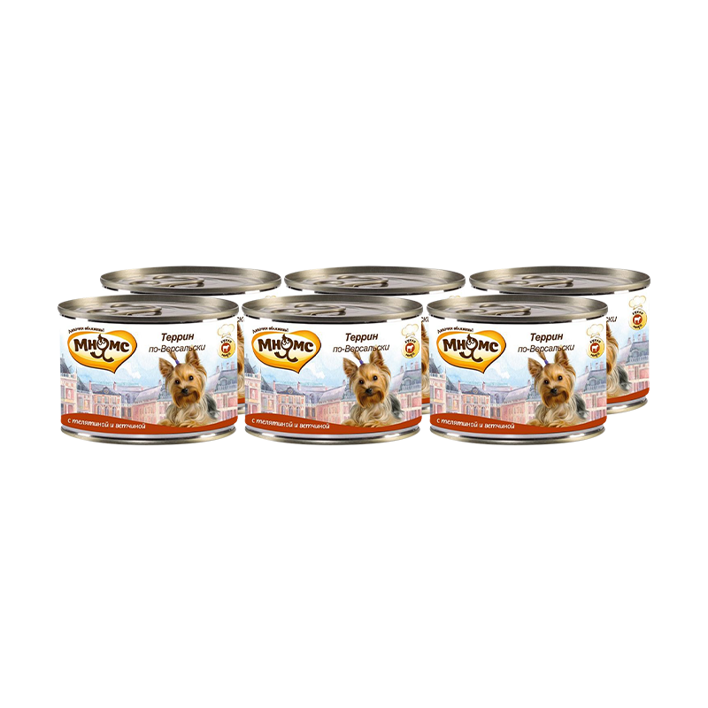 ПР0027410*6 Корм для собак Pro pet Террин по-Версальски, телятина, ветчина конс. 200г (упаковка - 6 шт) МНЯМС 