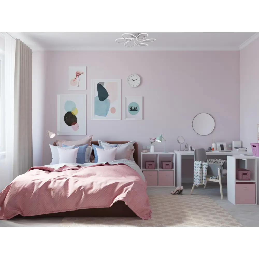 Подушка, 43х43 см, цвет пыльная роза LINEN WAY STLM-2026910 - Вид №4