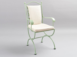 Садовый стул из нержавеющей стали с подлокотниками