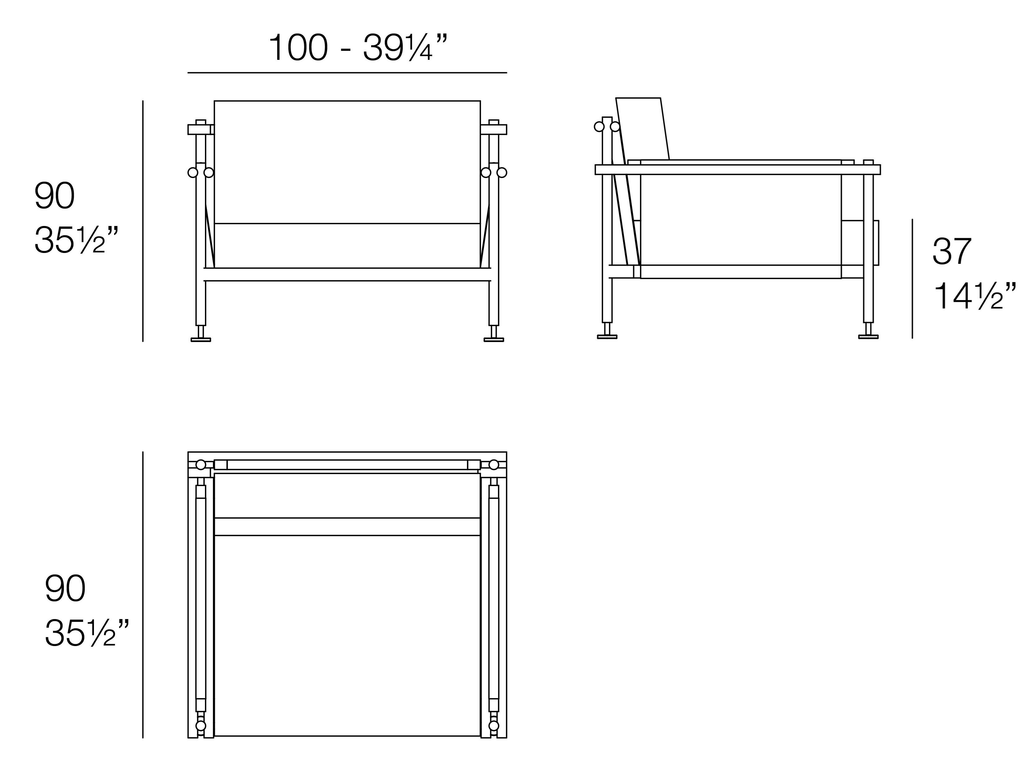 Тканевое садовое кресло с подлокотниками Vondom Hamptons ARCH-00046631 - Вид №6