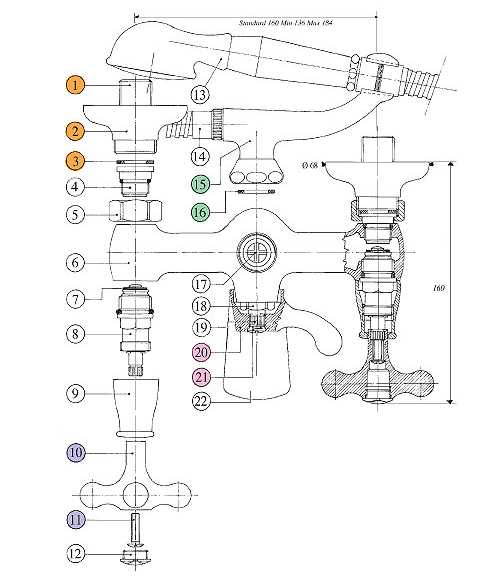 603920KK21 Смеситель Bandini Classic Santreyd - Вид №2