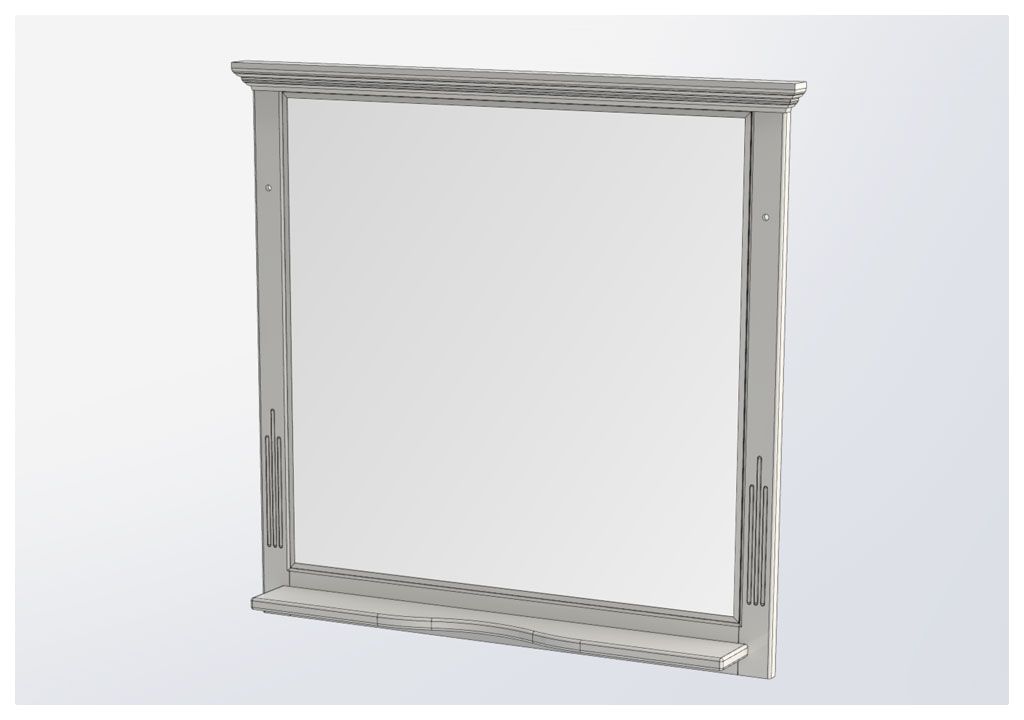 Зеркало Aquanet Лагуна 105 белый 00175304 - Вид №3