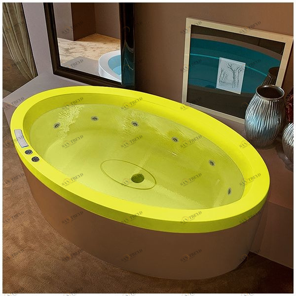 Ванна GRUPPO TREESSE Eos 190 STX-V849B-Z жёлтая с гидромассажем овальная STXV849BZ