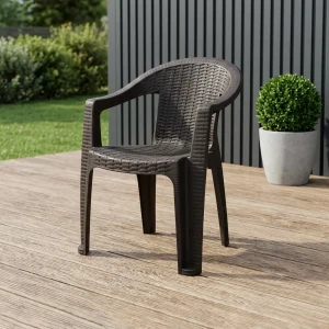 Кресло садовое Heniver Kiki 61x77x57 см пластик шоколадный