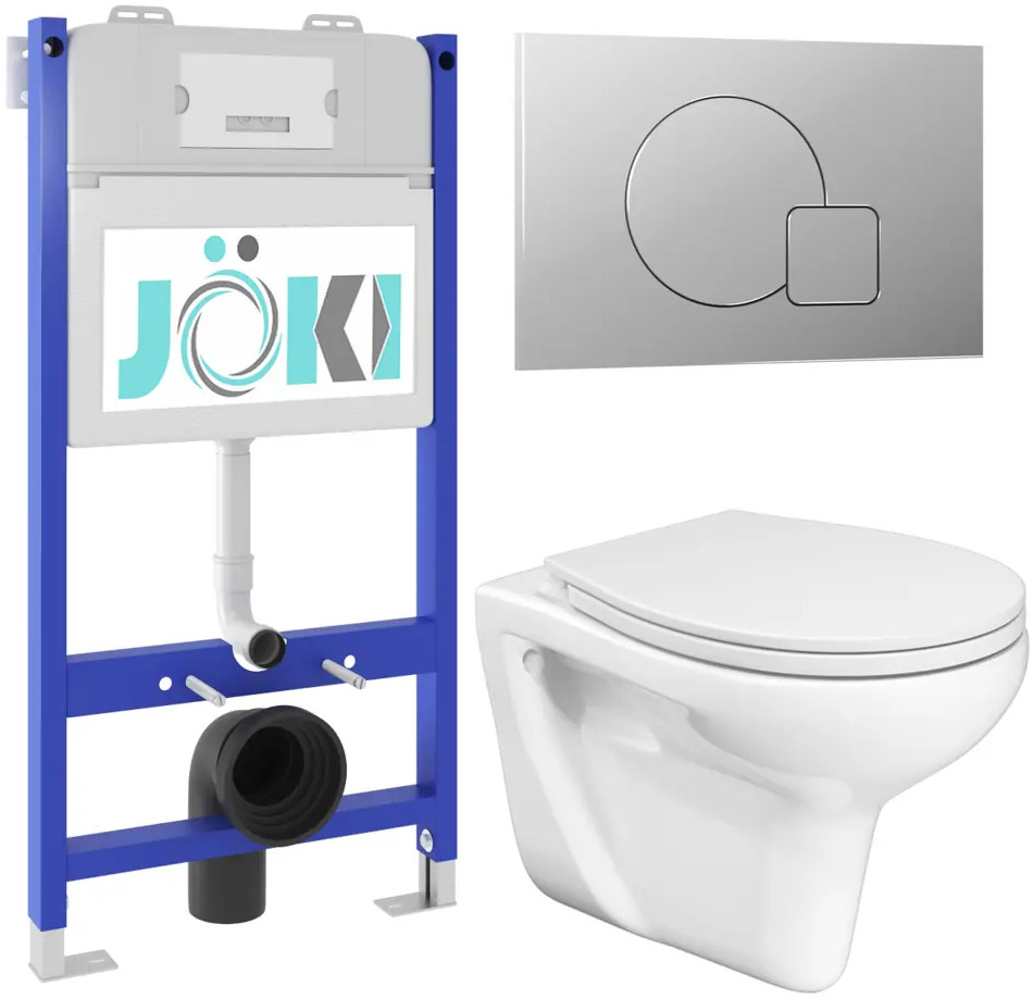 91752426 Комплект Инсталляция JK03351 Кнопка JK022537CH хром Flumen JK9011046 унитаз белый STLM-0992777