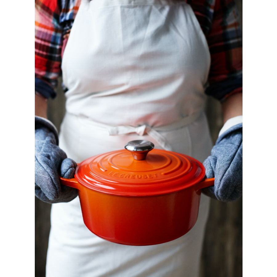 Кастрюля чугунная Le Creuset, Ø24 см, оранжевая 21177240902430 - Вид №1