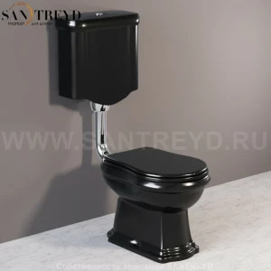 108204 Бачок для унитаза Черный Kerasan RETRO Италия