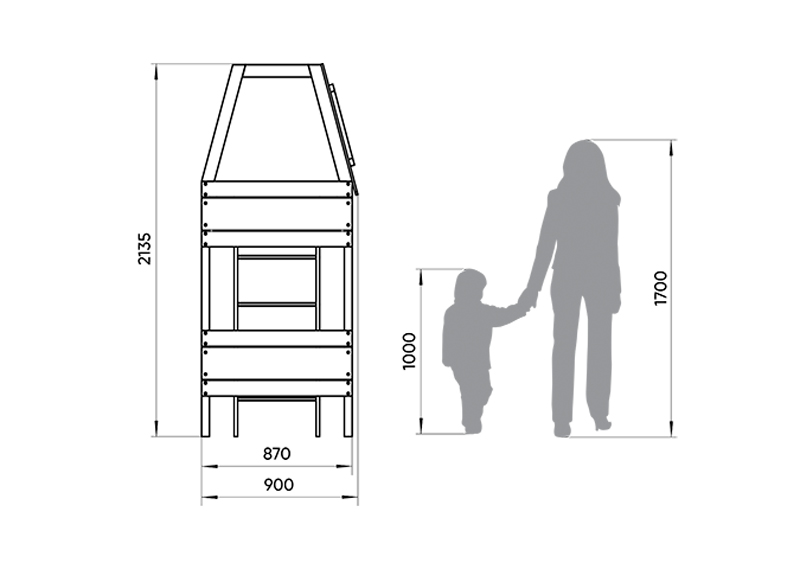 Кровать-чердак Home West M 80х160 см белая, розовая ELLIPSE ELLIPSE HOME 351808 Белый;розовый Santreyd  - Вид №3